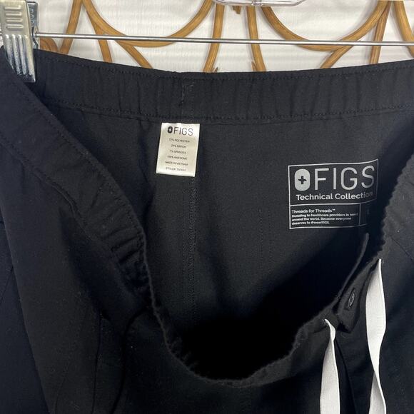 Figs Men's Cairo cargo straight scrub pants Black L - Picture 4 of 6
